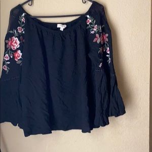 Unfeeling women’s size Large embroidered shirt